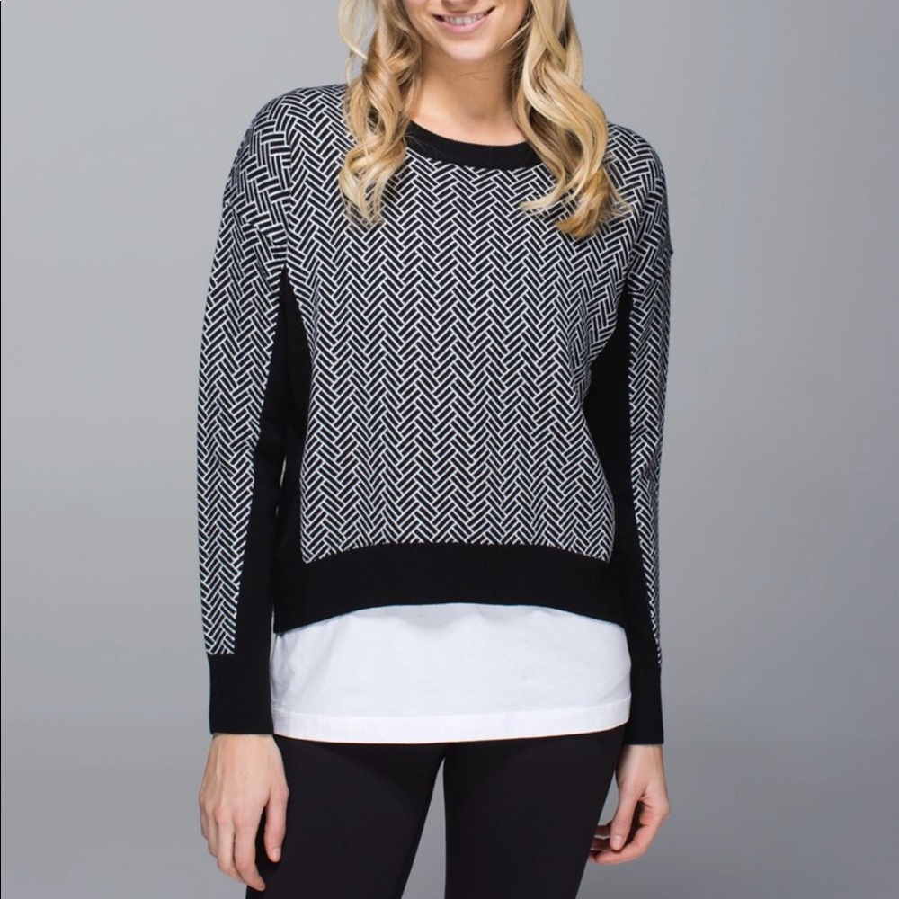 Lululemon yogi crew sweater herringbone
